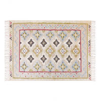 TEPPICH geflochten Terkos 200/140 cm - Multicolor, Naturmaterialen (140/200cm) - Beliani