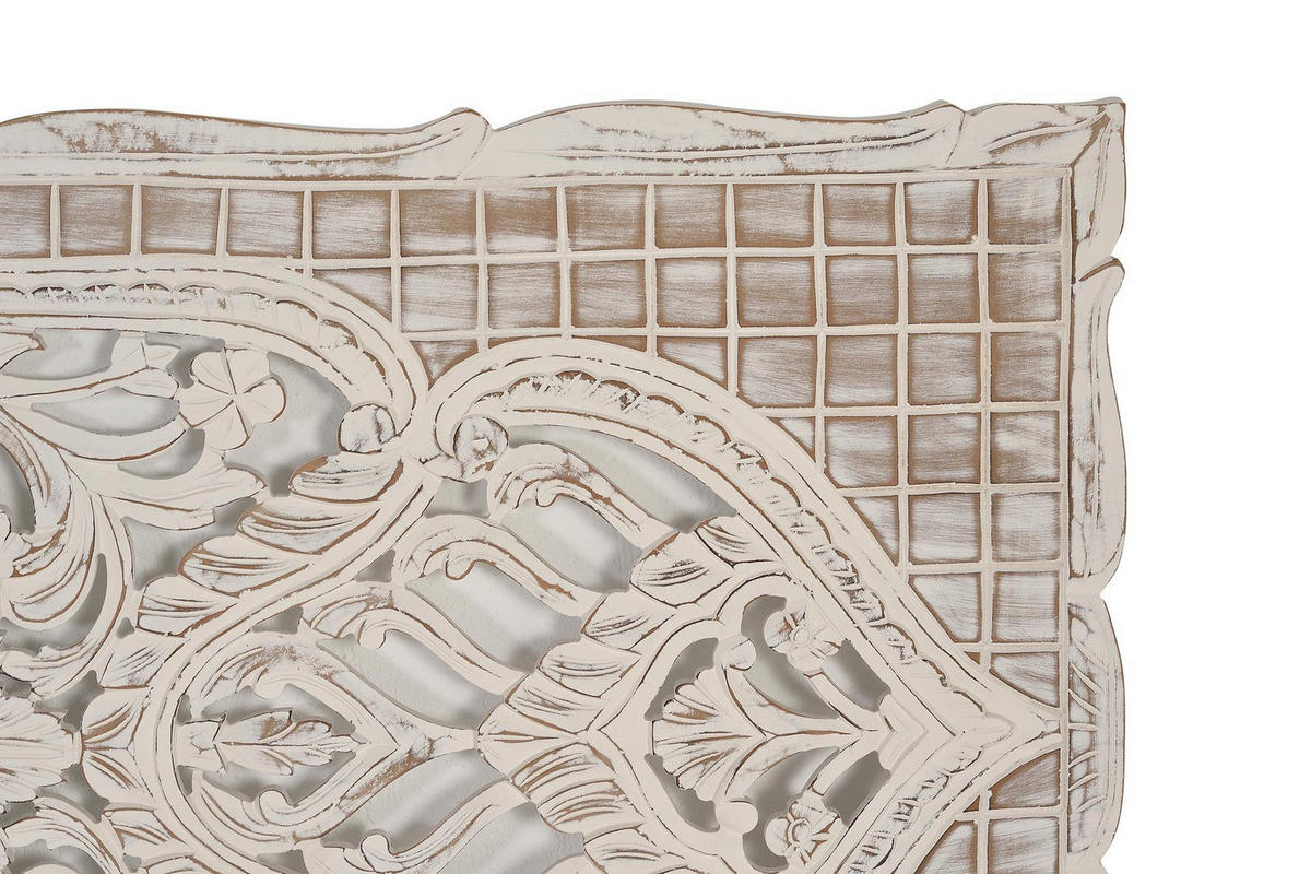 KOPFTEIL Mangoholz - Weiß, Holz (3/81/166cm) - Giner y Colomer