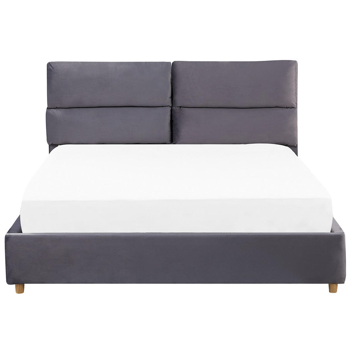 POLSTERBETT 180/200cm Grau Batilly - Grau, Textil (180/200cm) - Beliani