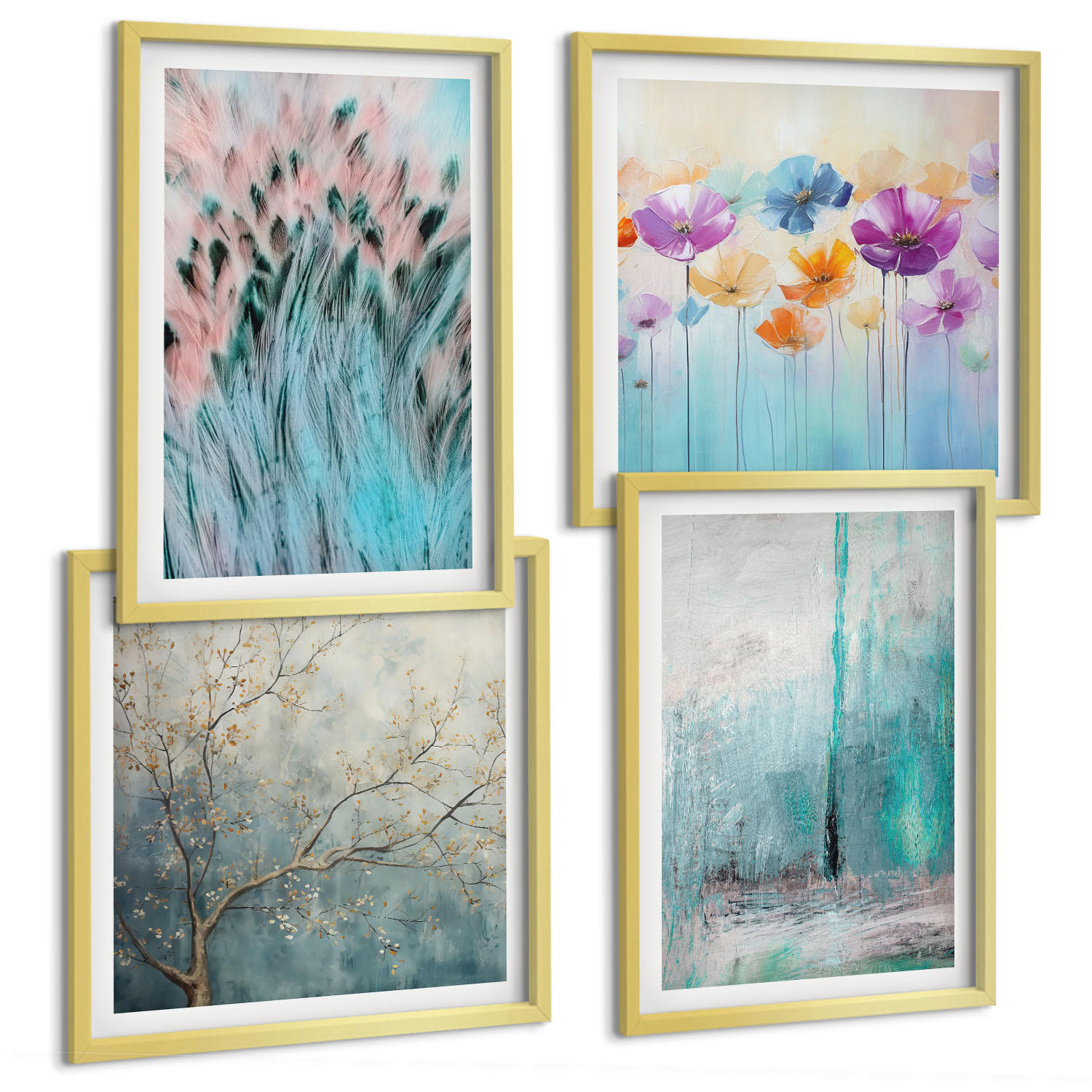 Tulup Bilder Gold 50x50 cm
