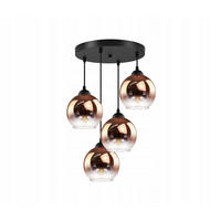 PENDELLEUCHTE MASUR - Transparent/Goldfarben, Glas/Metall (35/35/80cm) - kiki design
