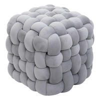 HOCKER Grau - Grau, Textil (39/39/39cm) - MCW