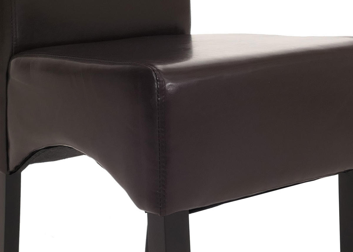 ESSZIMMERSTUHL Braun, Dunkelbraun 4er-Set - Dunkelbraun/Braun, Textil (43/90/56cm) - MCW