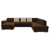 WOHNLANDSCHAFT Niko Bis, Seite: Links - Braun, Holz/Textil (348/76/205cm) - MIRJAN24