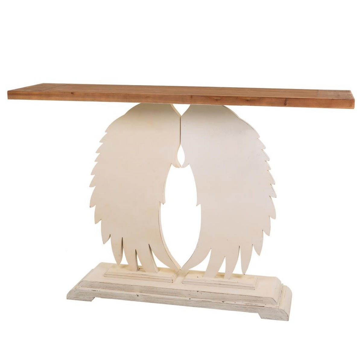 FLURTISCH aus Holz, Weiß,150x40x101 - Beige, Holz (40/150/101cm) - Wanderlust