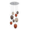 GALERIELEUCHTE Echos 8-flammig Mehrfarbig Ø 18/25cm - Multicolor/Weiß, Glas (18/18/20cm) - s.luce