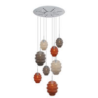 GALERIELEUCHTE Echos 8-flammig Mehrfarbig Ø 18/25cm - Multicolor/Weiß, Glas (18/18/20cm) - s.luce