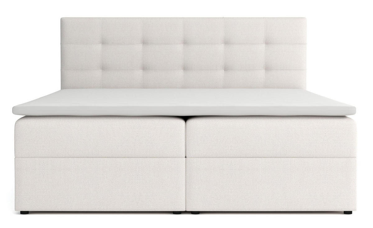 BOXBETT JESSA mit Bettkästen H2/H3 Matratze 160x200cm - Beige, Holzwerkstoff (160/200cm) - VENASI MÖBEL