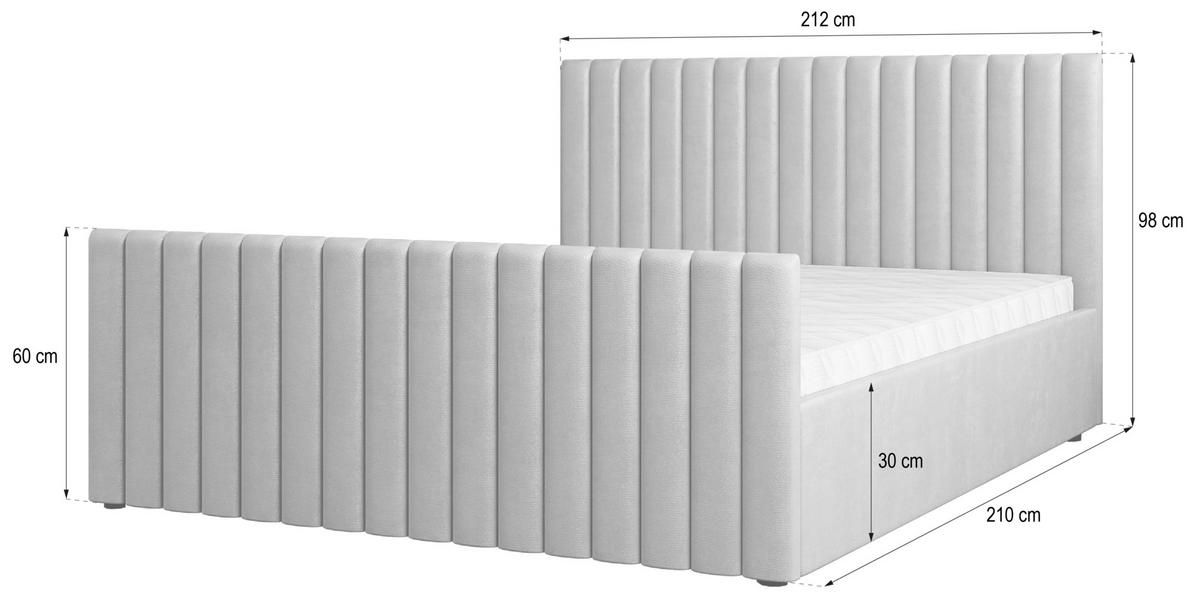 POLSTERBETT CANOVA K 200x200 cm mit Bettkästen - Beige - Beige, Holz/Textil - MASSENO