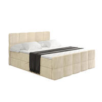 BOXBETT mit Matratze H4 und Lattenrost - LIRO-Z - 120x200 - Beige Monolith - Beige, Holzwerkstoff (120/200cm) - ALTDECOR