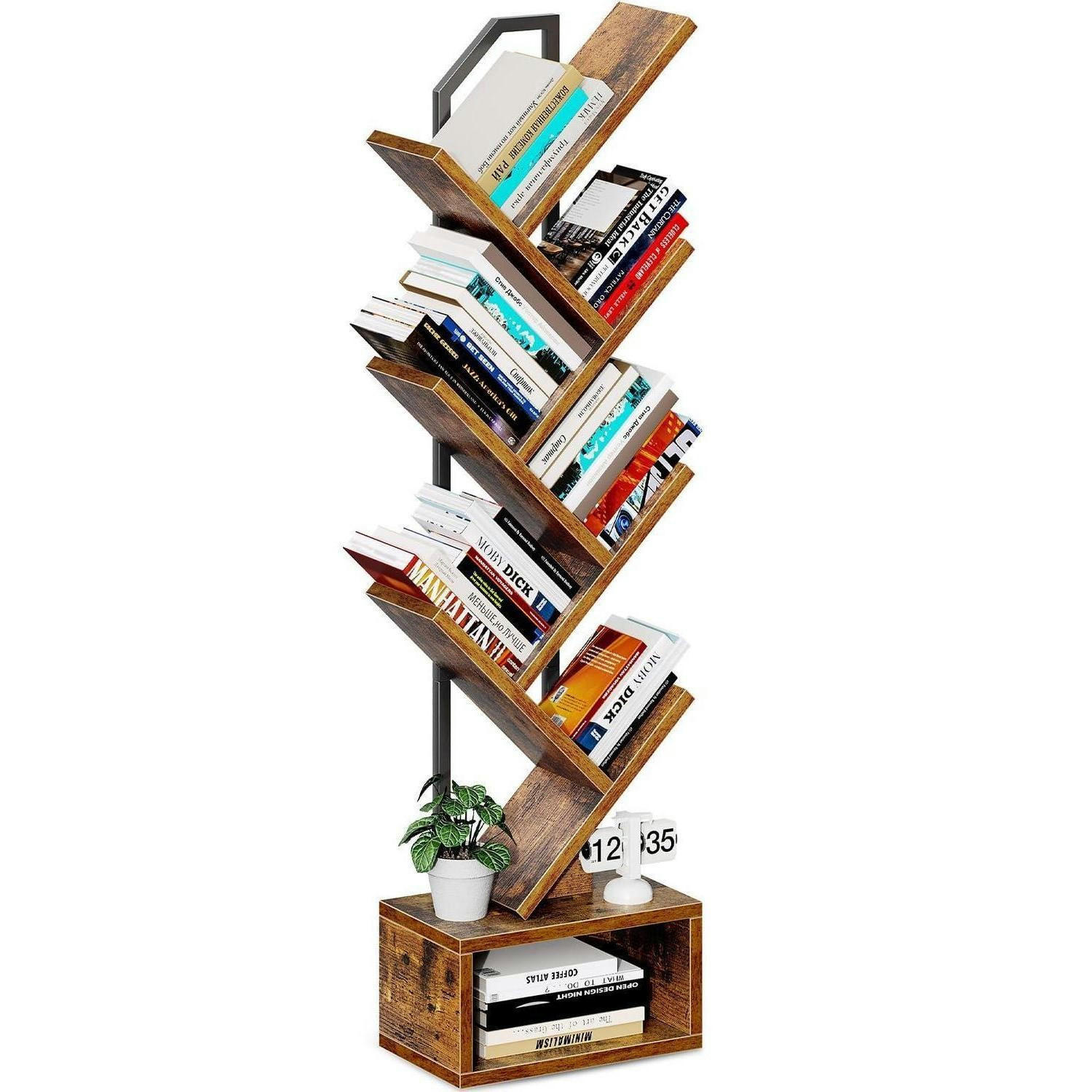 BÜCHERREGAL Baumform Braun 6 Ebenen - Braun, Holzwerkstoff (18/110/40cm)