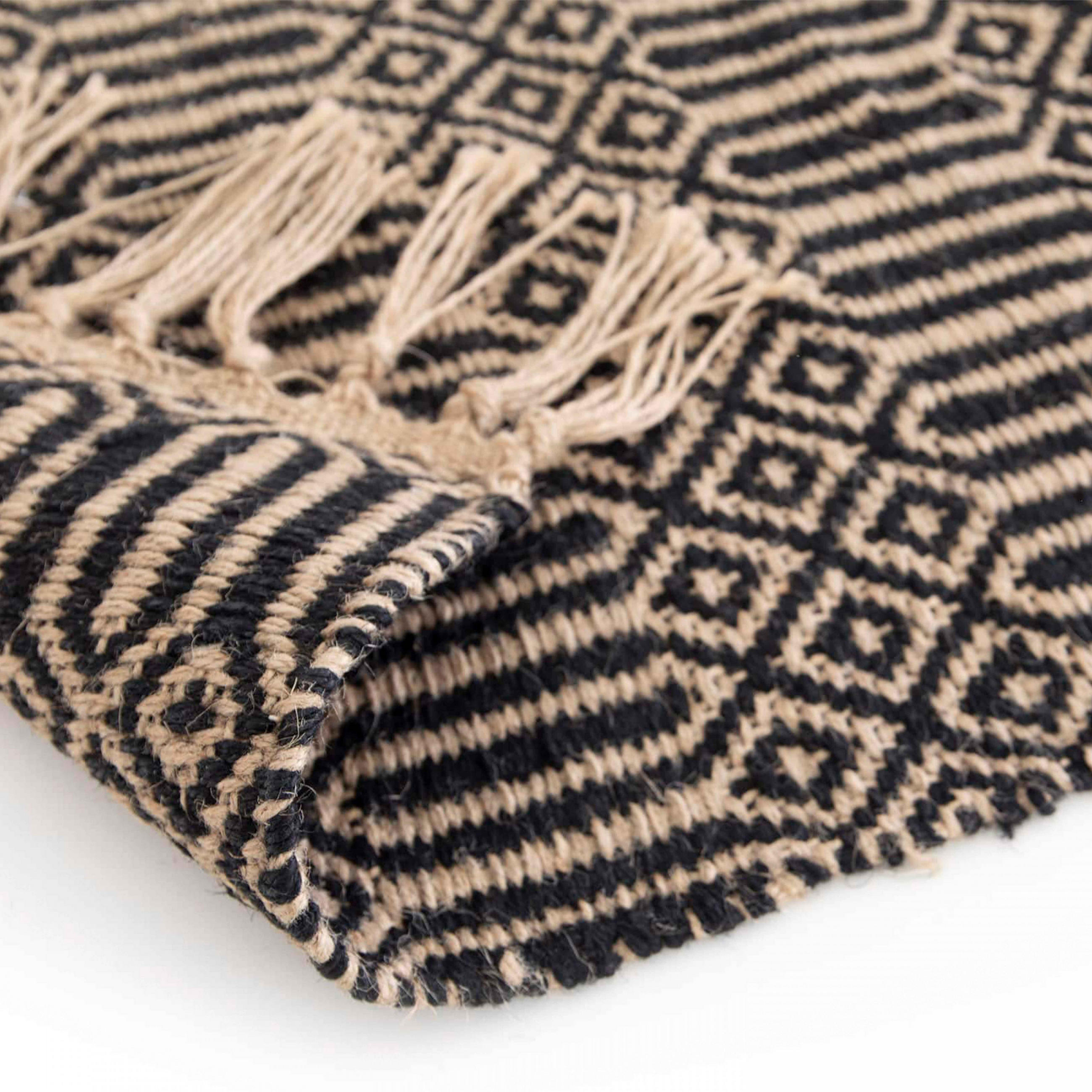 TEPPICH, 160 x 230 cm, Schwarz - Schwarz, Textil (230/160cm) - Oviala