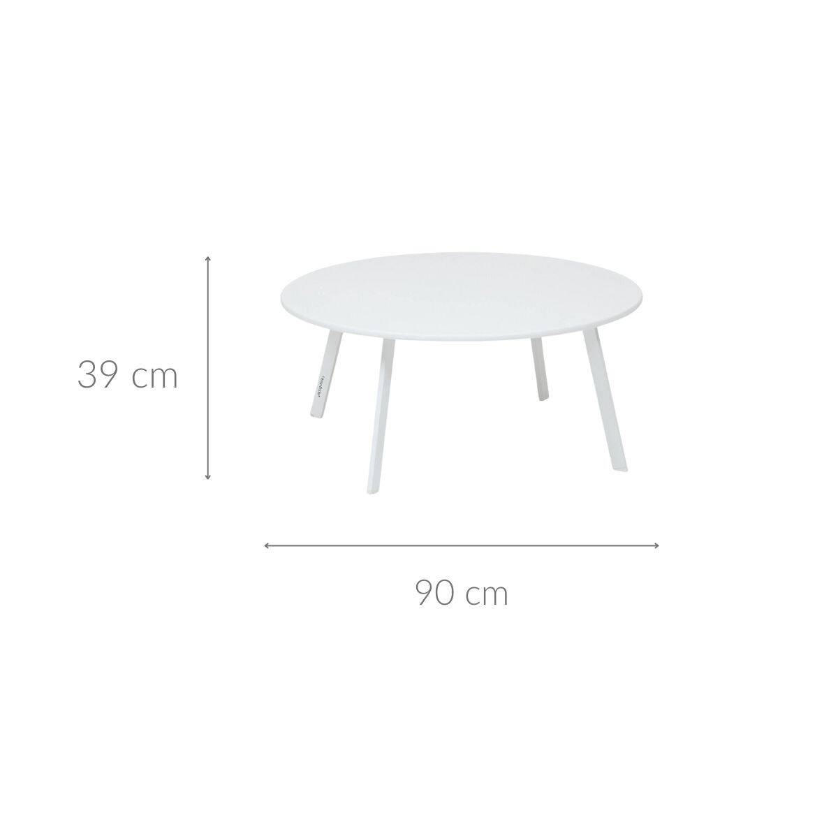 GARTENTISCH Saona Ø 90 cm - Weiß, Metall (90/90/39cm)