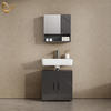 BADMÖBEL-SET Ronco Anthrazit Hochglanz 2 Teile, Unterschrank 60 cm - Anthrazit, Holzwerkstoff (60/81/30cm) - Livinity®