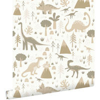 TAPETE Dinosaurier 53 cm x 10.05 m - Beige, Papier (53/0.1cm) - ESTAhome