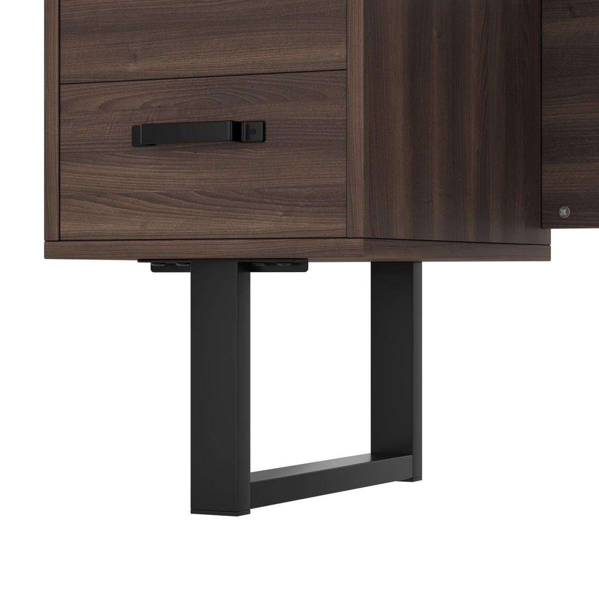 SCHREIBTISCH 135/54 cm mit 2 Schubladen und Ordnerfach in Braun - Dunkelbraun, Holzwerkstoff (135/54/76cm) - BEAOK