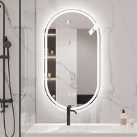 LED Badezimmerspiegel 90x60x3cm Silber, 3 Lichtfarben dimmbar mit Entspiegelungsfunktion - Silberfarben, Glas (3/90/60cm) - Modfu
