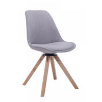 DREHSTUHL Stoff grau - Eukalyptusholzfarben/Grau, Holz/Textil (48/84/56cm) - CLP