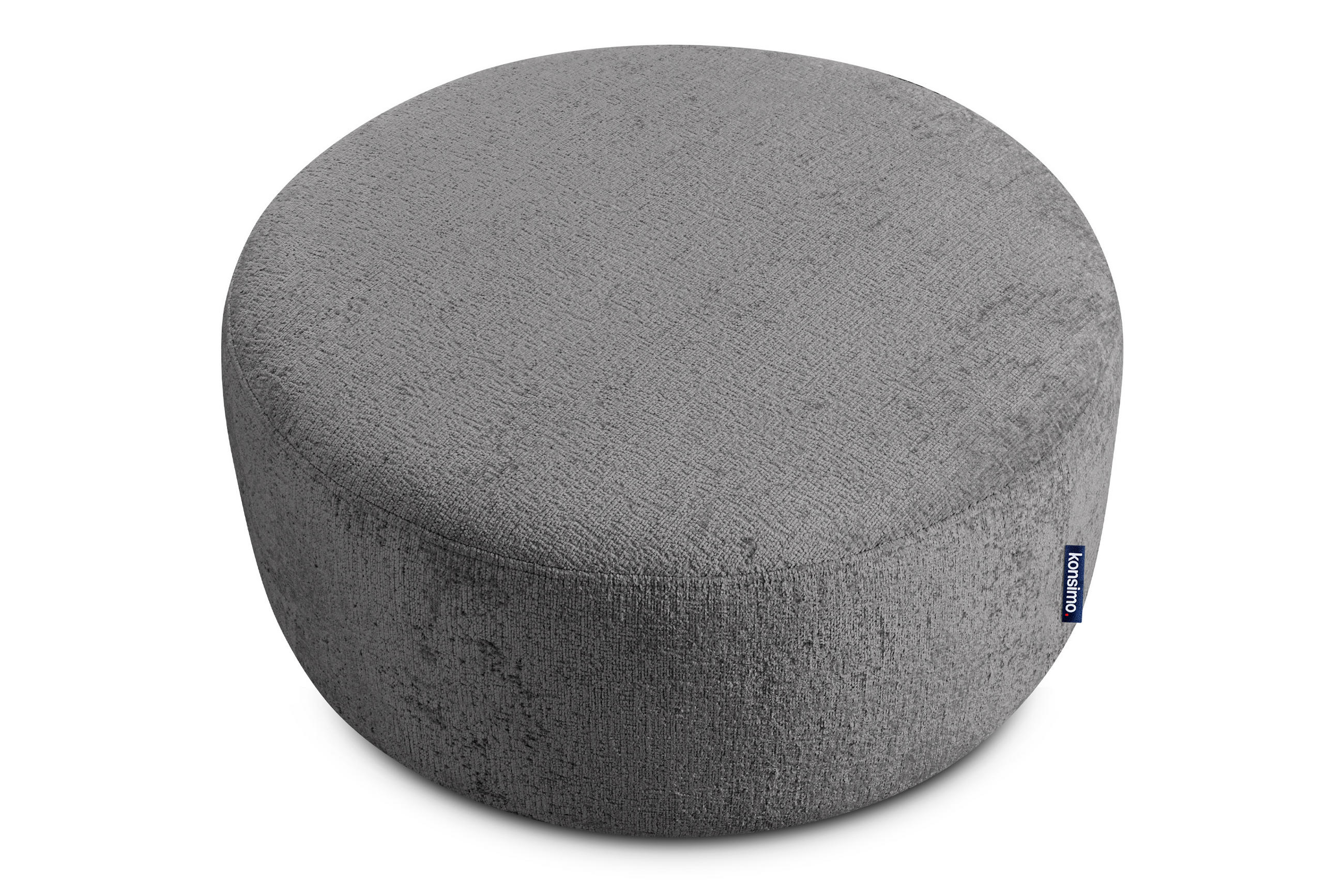 SITZHOCKER RAGGI mit 360° Drehfunktion, Grau - Grau, Textil (80/36/80cm) - KONSIMO®