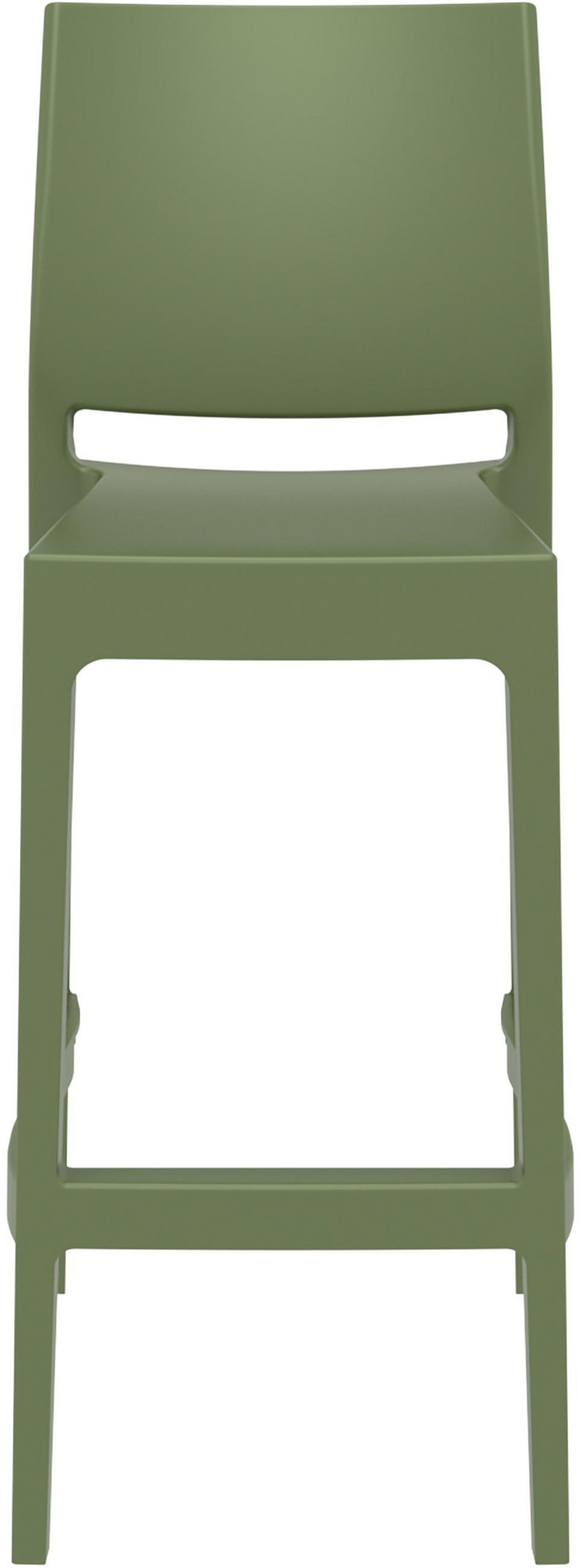 BARHOCKER Maybrit oliv - Grün, Kunststoff/Textil (45/105/51cm) - TPFLiving