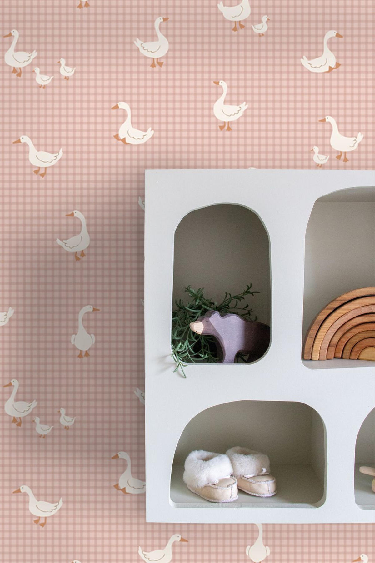 TAPETE Gänsen 50 x 900 cm - Pink, Papier (50/0.1cm) - ESTAhome