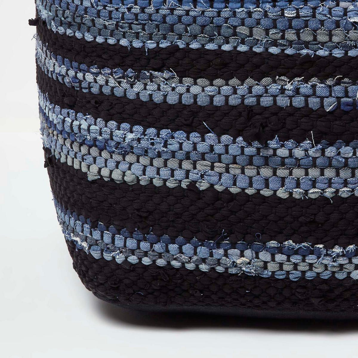 SITZWÜRFEL Texas blau gestreift, 40/40/40 cm - Blau, Textil (40/40/40cm) - Homescapes