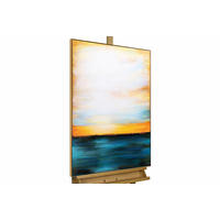 ACRYLBILD HANDGEMALT 60/90 cm - Blau/Gelb, Textil (60/90cm) - KUNSTLOFT
