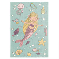 KINDER TEPPICH MAUI KIDS MEERJUNGFRAU PASTELL - Mintgrün, Textil (140/200cm) - Pergamon