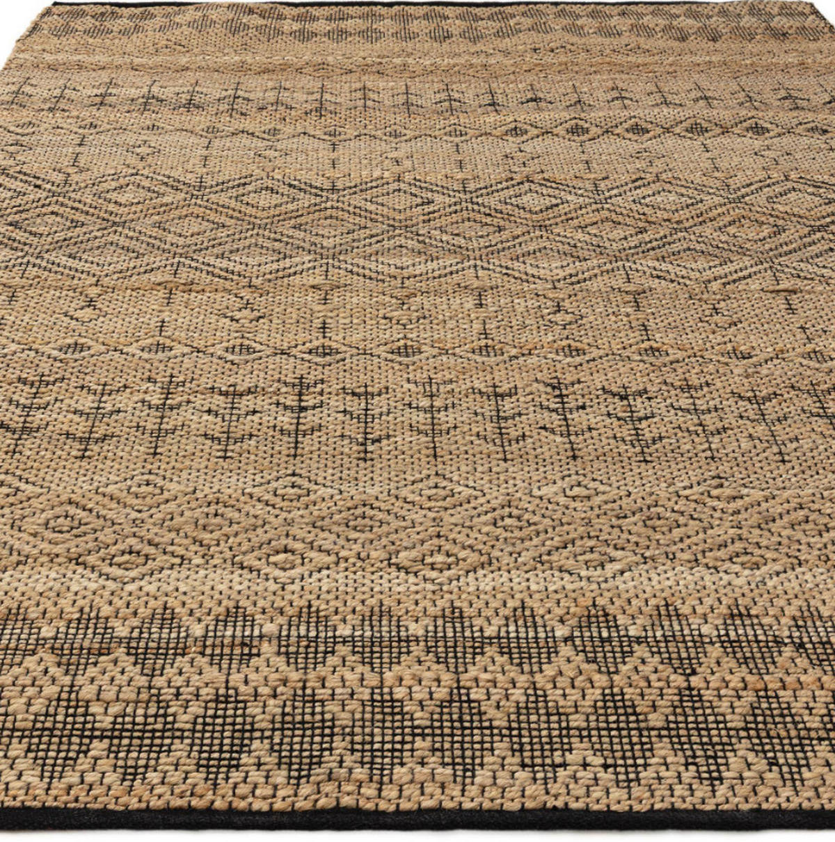 TEPPICH Naturfaser SEHRA Schwarz 120x170 cm - Schwarz, Naturmaterialien (120/170cm) - Novatrend