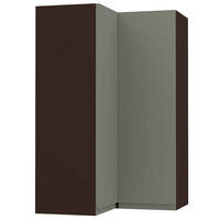 ECKHÄNGESCHRANK Avellino W14/60 Lava / Reed Green Acryl Matt 60 / 60 / 96cm - Dunkelgrau/Grün, Holz/Holzwerkstoff (60/96/60cm) - Feldmann-Wohnen