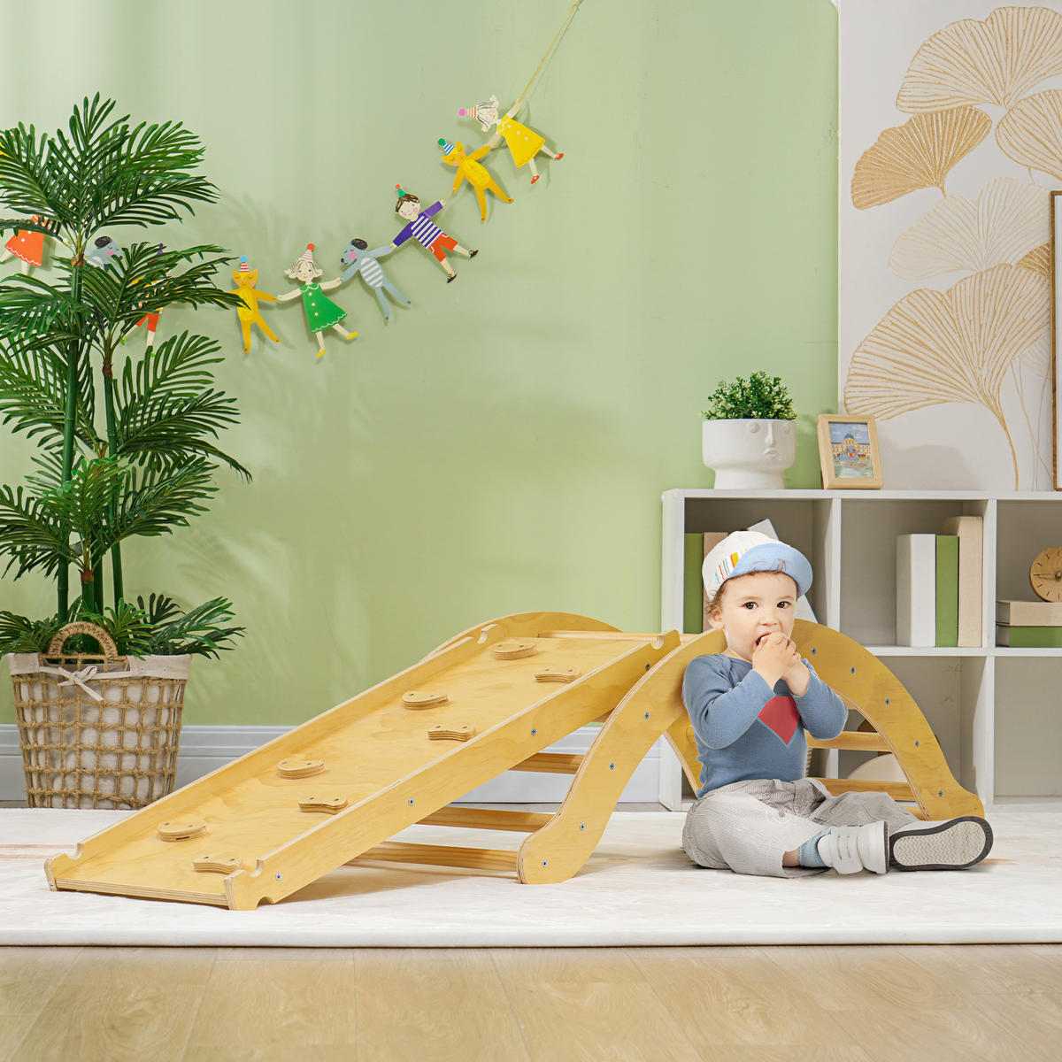 KLETTERGERÜST - Naturfarben, Holzwerkstoff (49.5/39.5/168cm) - AIYAPLAY