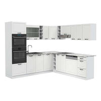 ECKKÜCHE R-Line Weiß Landhaus/Weiß 237 x 60 cm, AP Marmor - Weiß, Holzwerkstoff (247/81.6/60cm) - Vicco