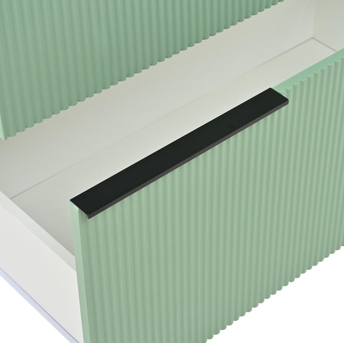 WASCHTISCHUNTERSCHRANK mit Keramikwaschbecken Grün - Grün, Holzwerkstoff (47/90/81.5cm) - Beauniv