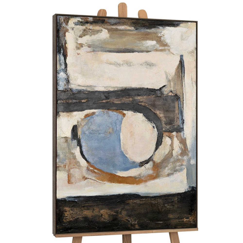 GEMÄLDE Geometrische Farben Schattenfugenrahmen Grau 140x100 cm - Grau, Holz (140/100cm) - YS-art gallery