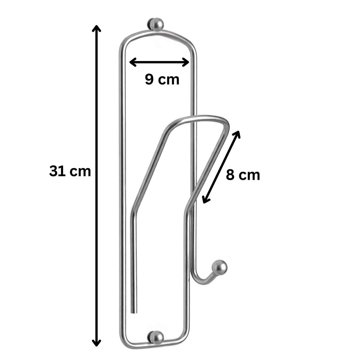 WANDHAKEN Silber Büroklammer 32 cm Metall - Grau, Metall (9/32/8cm)