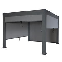 PERGOLA MIT SEITENWAND Anthrazit - Anthrazit, Metall (300/220/300cm) - MCW