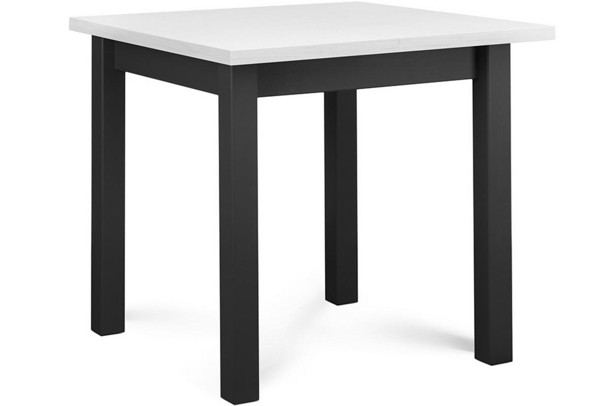 ESSTISCH SALUTO ausziehbar bis 110cm quadratisch, Grau/Weiß - Weiß/Grau, Holz/Buchenholz (80/80/76cm) - KONSIMO®