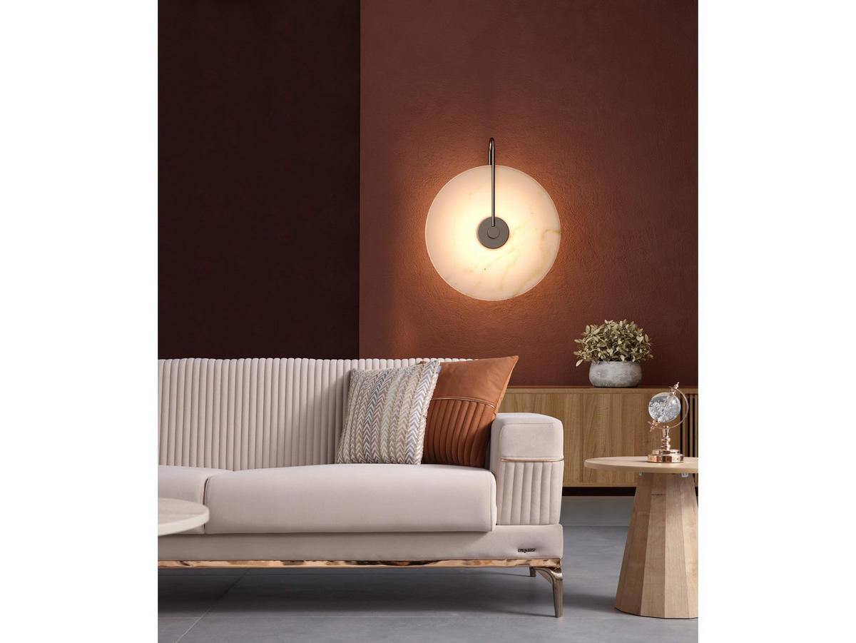 SOFA Cusco 3-Sitzer Mikrofaser Webstoff Beige - Beige, Kunststoff/Textil (230/84/90cm)