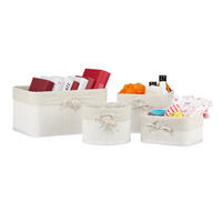 4XAUFBEWAHRUNGSKORB - Multicolor, Holz/Holzwerkstoff (33/17/23cm) - Relaxdays