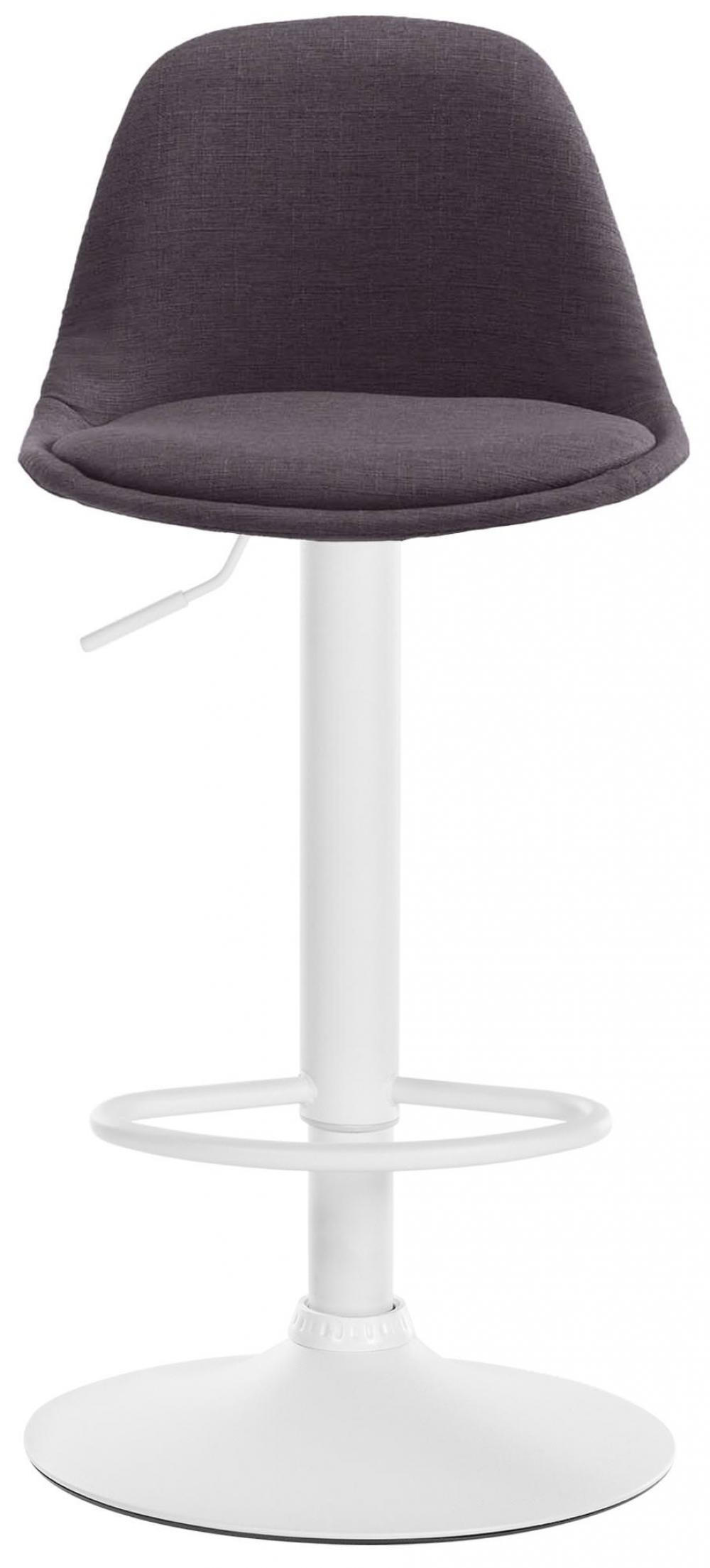 BARHOCKER Stoff dunkelgrau - Dunkelgrau/Weiß, Textil/Metall (39/82/43cm) - CLP