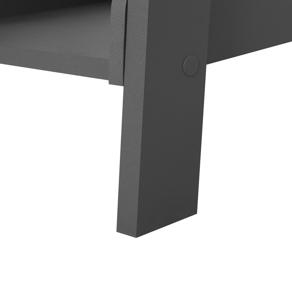 BÜCHERREGAL 5 Fächer Mobile Duo - Grau, Holzwerkstoff (45/166/36cm) - Beliani