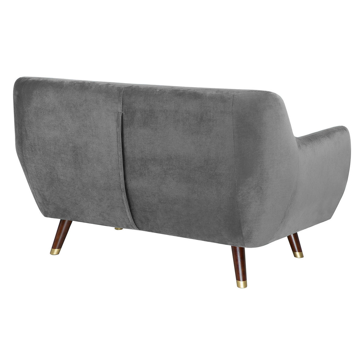 SOFA-SET 6-sitzer Samtstoff Grau Bodo - Grau, Textil (188/84/85cm) - Beliani
