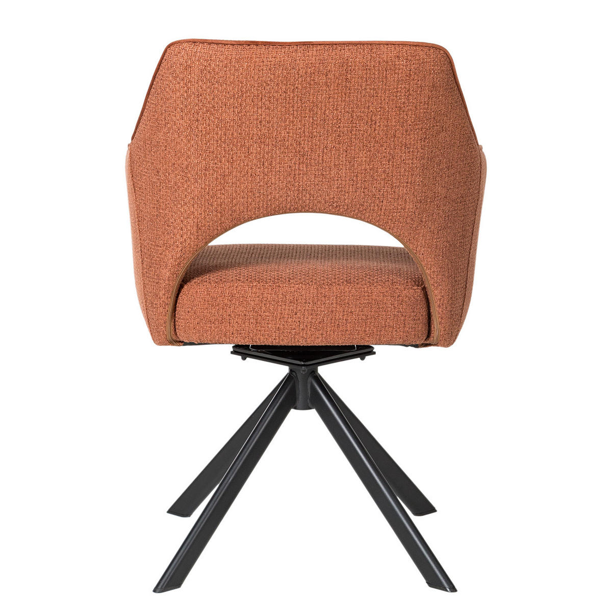 DREHBARER ARMLEHNENSTUHL - Rostfarben, Textil/Metall (64/85/61cm) - home24