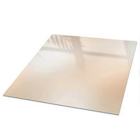 TISCHPLATTE 50x50 cm – Ätherische Nebel - Blau, Glas (50/50/0.4cm) - Wallfluent