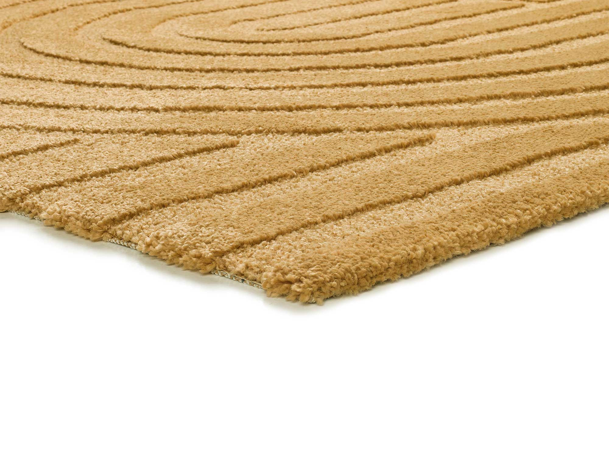 WEBTEPPICH Senf Snowy 120/170 cm - Dunkelgelb, Naturmaterialien/Textil (120/170cm) - Atticgo
