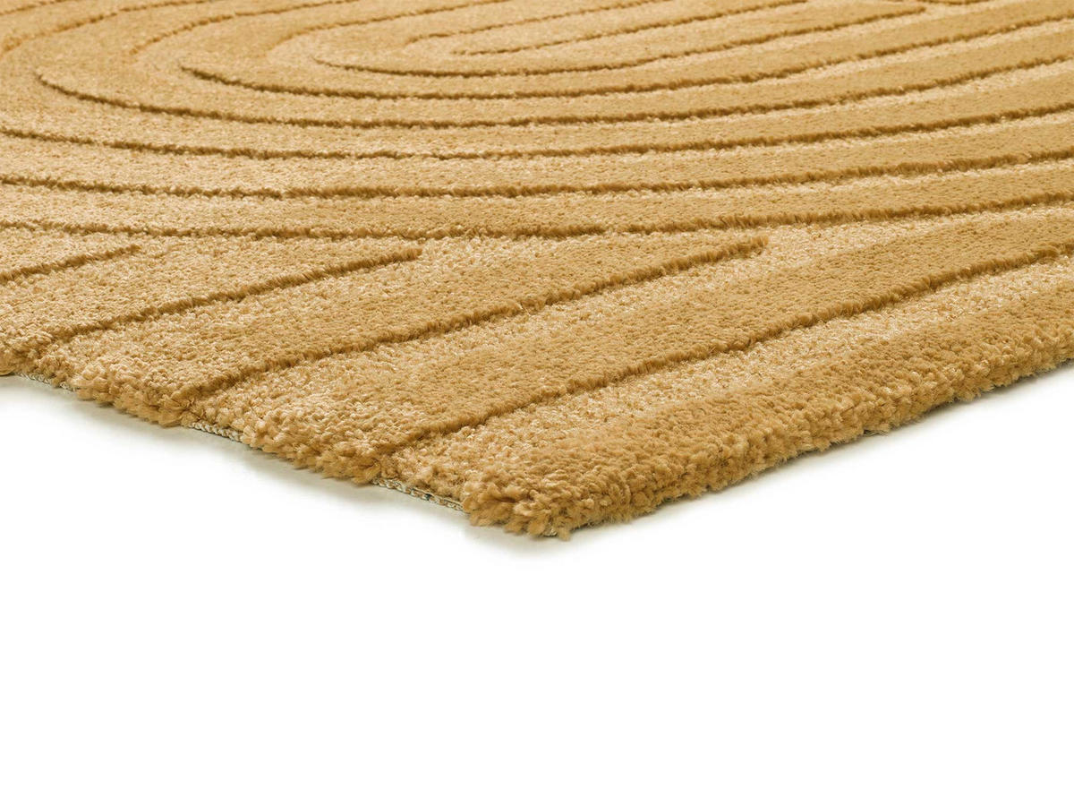 WEBTEPPICH Senf Snowy 160/230 cm - Dunkelgelb, Naturmaterialien/Textil (160/230cm) - Atticgo