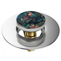 WASCHBECKENSTÖPSEL Pop-Up Exotic - Grün, Metall (6/4/5cm) - Sanilo