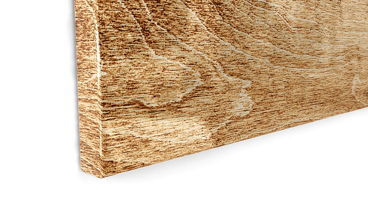 MAGNETTAFEL MetalBoard, MASSIVHOLZ 90x60 cm - Braun, Metall (90/60/1.8cm) - ALLboards