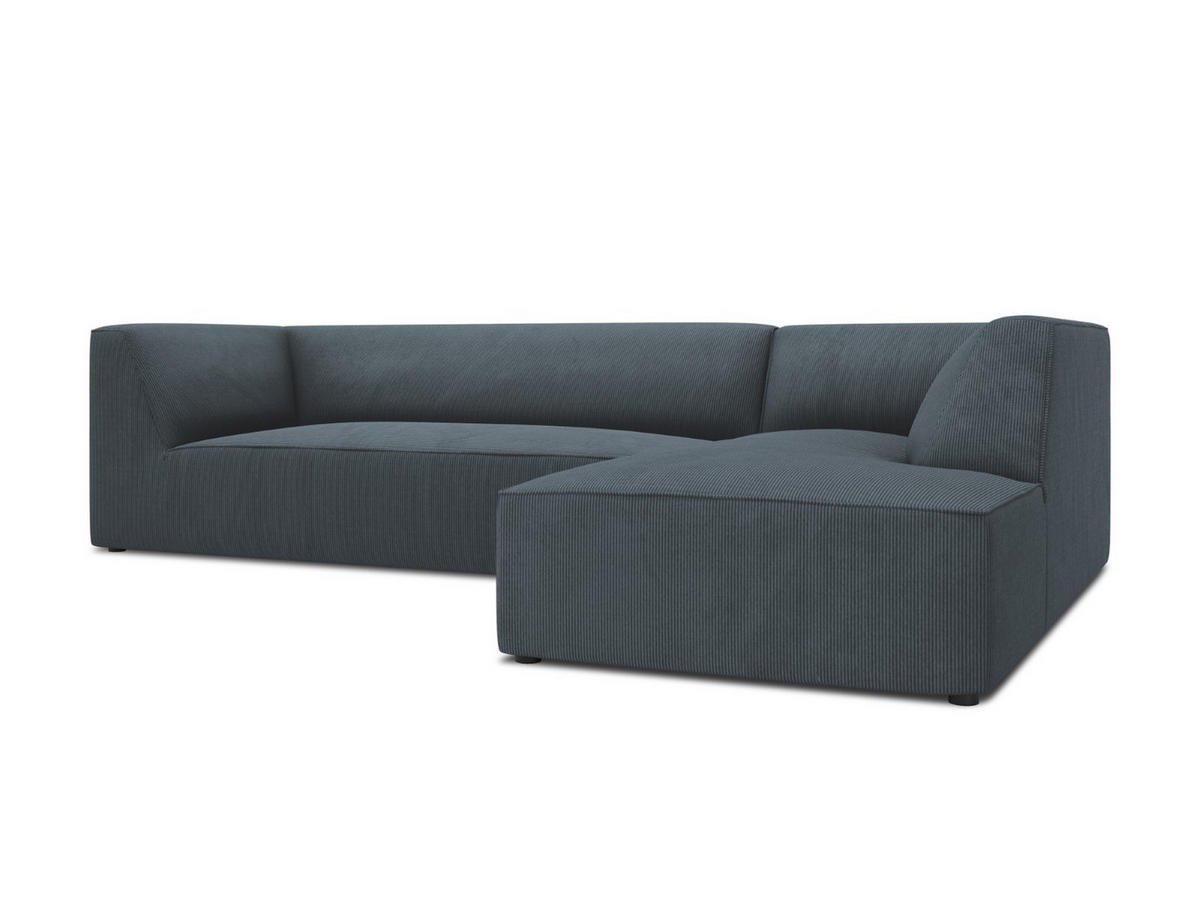 ECKSOFA rechts Ruby aus Cord blau 4 Sitzplätze - Blau, Textil (180/273cm) - Micadoni