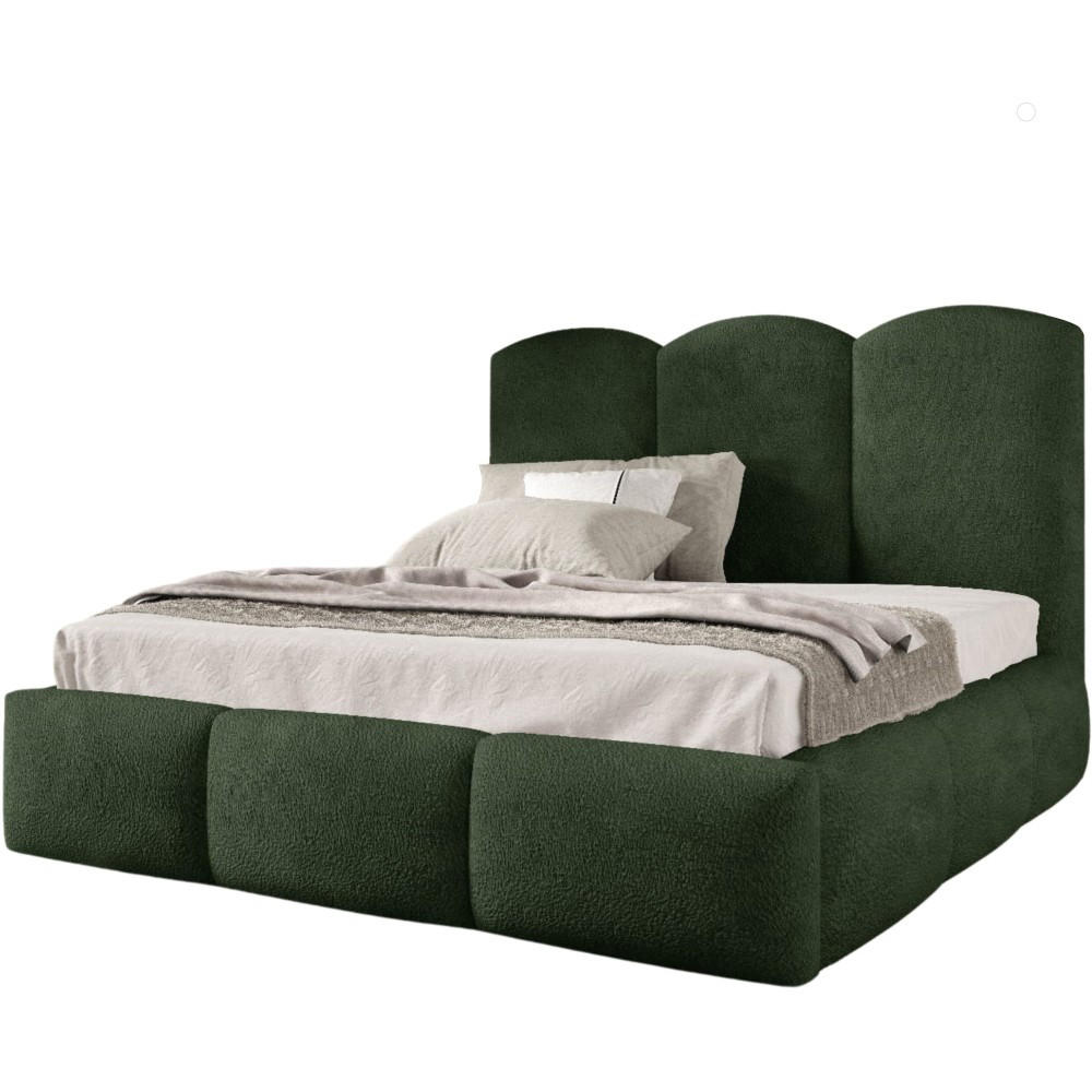 Beautysofa Polsterbett Dunkelgrün 180x200 cm